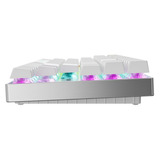 CHERRY XTRFY MX 8.2 Pro TMR RGB mechanisch gaming toetsenbord Wit, US lay-out (QWERTY), Cherry MK Crystal, 80% (TKL)	, 8K, Hot-swap, RGB, PBT, 2.4 GHz | Bluetooth | USB