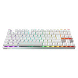CHERRY XTRFY MX 8.2 Pro TMR, gaming toetsenbord Wit, US lay-out, Cherry MK Crystal, 80% (TKL), 8K, Hot-swap, RGB, PBT, 2.4 GHz / Bluetooth / USB