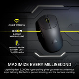 Corsair Corsair SABRE v2 PRO Ultralight Black gaming muis Zwart, 100 - 33.000 DPI, 2,4 GHz / USB 2.0
