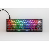 Ducky One 3 Mini Aura RGB mechanisch toetsenbord Zwart, US lay-out (QWERTY), Cherry MX Silent Red, 60%, 60%, ABS Double Shot, hot swap