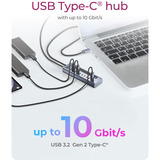 ICY BOX IB-HUB1450-C31 usb-hub Antraciet