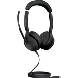Jabra Evolve2 50, MS on-ear headset Zwart, Stereo, USB-C, gecertificeerd voor Microsoft Teams