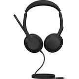 Jabra Evolve2 50, MS on-ear headset Zwart, Stereo, USB-C, gecertificeerd voor Microsoft Teams