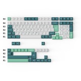 Keychron Cherry Profile Double-Shot PBT Full Keycap-Set - White Mint keycaps Wit/groen, 219 Stuks, ANSI & UK ISO Layout