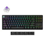 Keychron K8 HE-J1 RGB mechanisch toetsenbord Zwart, US lay-out (QWERTY), Gateron Double-Rail Magnetic Nebula, 80% (TKL)	, RGB leds, Cherry Double-shot PBT, hot swap, USB-C | 2.4 GHz | Bluetooth 5.1