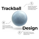 Keychron Nape Pro Wireless Trackball Mouse Zwart, 0 - 4000 Dpi, 2,4 GHz / Bluetooth / USB