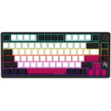 LORGAR KBP7075W, gaming toetsenbord Zwart, US lay-out, LOGAR Toxic Purple, 75%, RGB, Hot-swappable, PBT Double-shot, Bluetooth / 2.4GHz / USB