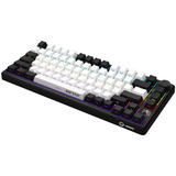 LORGAR KBP7075W, gaming toetsenbord Zwart, US lay-out, LOGAR Toxic Purple, 75%, RGB, Hot-swappable, PBT Double-shot, Bluetooth / 2.4GHz / USB