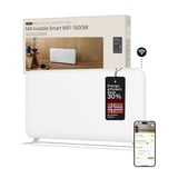 Mill Steel WiFi paneelverwarming PA1500WIFI4A met voet, 1500 Watt convector Wit, wifi 2,4 GHz (wifi 6), Bluetooth 5.2, Zigbee 3.0 + App