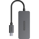 Sitecom USB-C naar 4x USB-C hub usb-hub Grijs