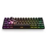 SteelSeries Apex Pro Mini Wireless, gaming toetsenbord Zwart, US lay-out, SteelSeries OmniPoint 2.0, 60%, RGB leds, Double Shot PBT Keycaps