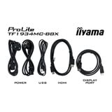 iiyama ProLite TF1934MC-B8X 19" touchscreen monitor Zwart, 1x DisplayPort, 1x HDMI, 1x VGA