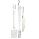 Barbecook Premium set met spatel, chef mes en tang grillbestek 