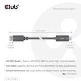 Club 3D DisplayPort 1.4 to HDMI 4K60Hz kabel adapter Zwart, HDR M/M 2m