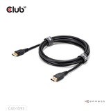 Club 3D Gecertificeerde DisplayPort 2.1 kabel Zwart, 3 meter, 8K