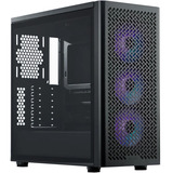 Cooler Master Elite 502 midi tower behuizing Zwart | 1x USB-A | 1x USB-C | RGB | Tempered Glass