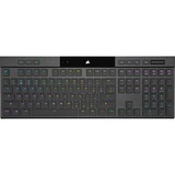 Corsair CORSAIR K100 AIR Draadloos Mechanisch Gamingtoetsenbord, gaming toetsenbord Zwart, US lay-out, Cherry MX-Technologie, RGB leds, SLIPSTREAM WIRELESS, Bluetooth