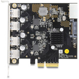 DeLOCK PCI Express x4 Card to 4 x USB 10 Gbps USB Type-A Dual Channel interface kaart 