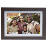 Denver PFF-1042DWMK2 Digitale fotolijst 10.1'' Houtkleur, 16 GB, USB-C, Wi-Fi