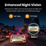 Imou T800 dashcam Zwart, 256 GB, 4K Ultra HD, Wifi