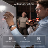 Plaud NotePin S dicteerapparaat Paars, 64 GB, Bluetooth 5.2 / BLE (Bluetooth Low Energy) / Wi-Fi