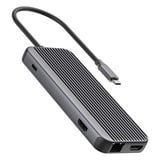 Sitecom 8 in 1 USB-C Power Delivery Multiport Adapter Pro 2x HDMI dockingstation Zwart