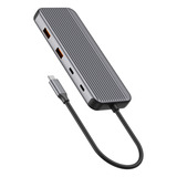 Sitecom 8 in 1 USB-C Power Delivery Multiport dockingstation Zwart