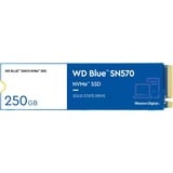 WD Blue SN570 250 GB SSD Blauw/wit, WDS250G3B0C, M.2 2280 PCIe Gen3 x4 NVMe v1.4