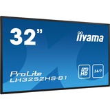 iiyama ProLite LH3252HS-B1 32" Public Display Zwart, VGA, DVI, HDMI, LAN, USB, Audio, Android 8.0