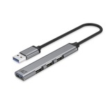 ACT Connectivity USB-A hub, 3x USB-A 2.0 en 1x USB-A 3.0 usb-hub Aluminium