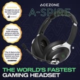 AceZone A-Spire ANC  over-ear gaming headset Zwart/zilver, PC, PS4, PS5, Xbox Series X|S, Switch, Mobile