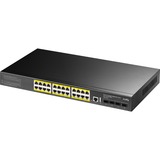 Cudy 24-Port Gigabit PoE+ L3 Managed Switch with 4 SFP+ Slots Zwart