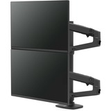 Ergotron LX Dual Stacking monitorarm met hoog statief Zwart