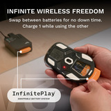 Glorious Model D 3 Wireless gaming muis Zwart (mat), Tot 30.000 dpi, RGB, USB / 2.4 GHz / Bluetooth