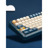 Iqunix ZX75 Sky Encounter Wireless Mechanical Keyboard, gaming toetsenbord Blauw/wit, US lay-out, Gateron Red, RGB leds, 75%, Hot-swappable, Double-shot PBT, 2.4GHz | Bluetooth 5.1 | USB-C
