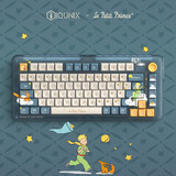 Iqunix ZX75 Sky Encounter Wireless Mechanical Keyboard, gaming toetsenbord Blauw/wit, US lay-out, Gateron Red, RGB leds, 75%, Hot-swappable, Double-shot PBT, 2.4GHz | Bluetooth 5.1 | USB-C