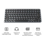 Keychron B3 Pro-K1, toetsenbord Grijs/zwart, US lay-out, Scissor switches, 75%, ABS keycaps, 2.4 GHz / Bluetooth / USB