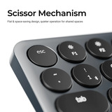 Keychron B3 Pro-K1, toetsenbord Grijs/zwart, US lay-out, Scissor switches, 75%, ABS keycaps, 2.4 GHz / Bluetooth / USB