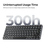 Keychron B3 Pro-K1 toetsenbord Grijs, US lay-out (QWERTY), Scissor switches, 75%, ABS keycaps, 2.4 GHz | Bluetooth | USB