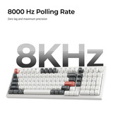 Keychron Q5 Ultra-M3 8K Wireless Custom Mechanical Keyboard Wit, US lay-out (QWERTY), Keychron Silk POM Banana, 96%, 96%, RGB, Hot swap, 8K, 2.4 GHz / Bluetooth 5.2 / USB-C