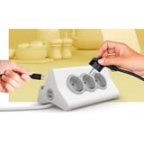 Legrand Bureaublok 3-voudige stekkerdoos met usb Wit (mat), 3x stekker, 2x USB-A, 2x USB-A, tablethouder, 1,5 meter snoer