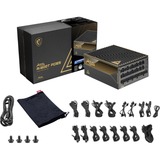 MSI MEG Ai1600T PCIE5 modulaire 1600 watt voeding  Zwart, 2x 12V-2x6, 9x PCIe