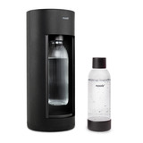 Mysoda Glassy Black bruiswatertoestel Zwart, Excl. CO2-gascilinder - met glazen en PET fles
