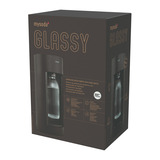 Mysoda Glassy Black bruiswatertoestel Zwart, Excl. CO2-gascilinder - met glazen en PET fles