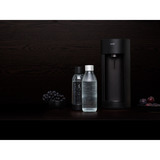 Mysoda Glassy Black bruiswatertoestel Zwart, Excl. CO2-gascilinder - met glazen en PET fles