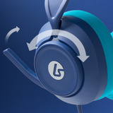 PowerA LucidSound LS10X Gen 2 bedrade gamingheadset voor Xbox Series X|S - Watergolf over-ear gaming headset Azuurblauw/lichtblauw, Xbox Series X|S, Xbox One, Pc