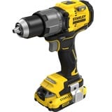 Stanley V20 18V borstelloze schroefklopboormachine Geel/zwart, Koffer, 2 accu's en oplader inbegrepen