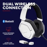 Trust GXT 493W Carus Draadloze  over-ear gaming headset Wit, 2.4GHz | Bluetooth | Audio (3.5mm)