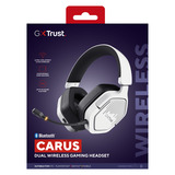 Trust GXT 493W Carus Draadloze  over-ear gaming headset Wit, 2.4GHz | Bluetooth | Audio (3.5mm)