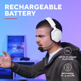 Trust GXT 493W Carus Draadloze headset over-ear gaming headset Wit, 2.4GHz, Bluetooth, Audio (3.5mm)